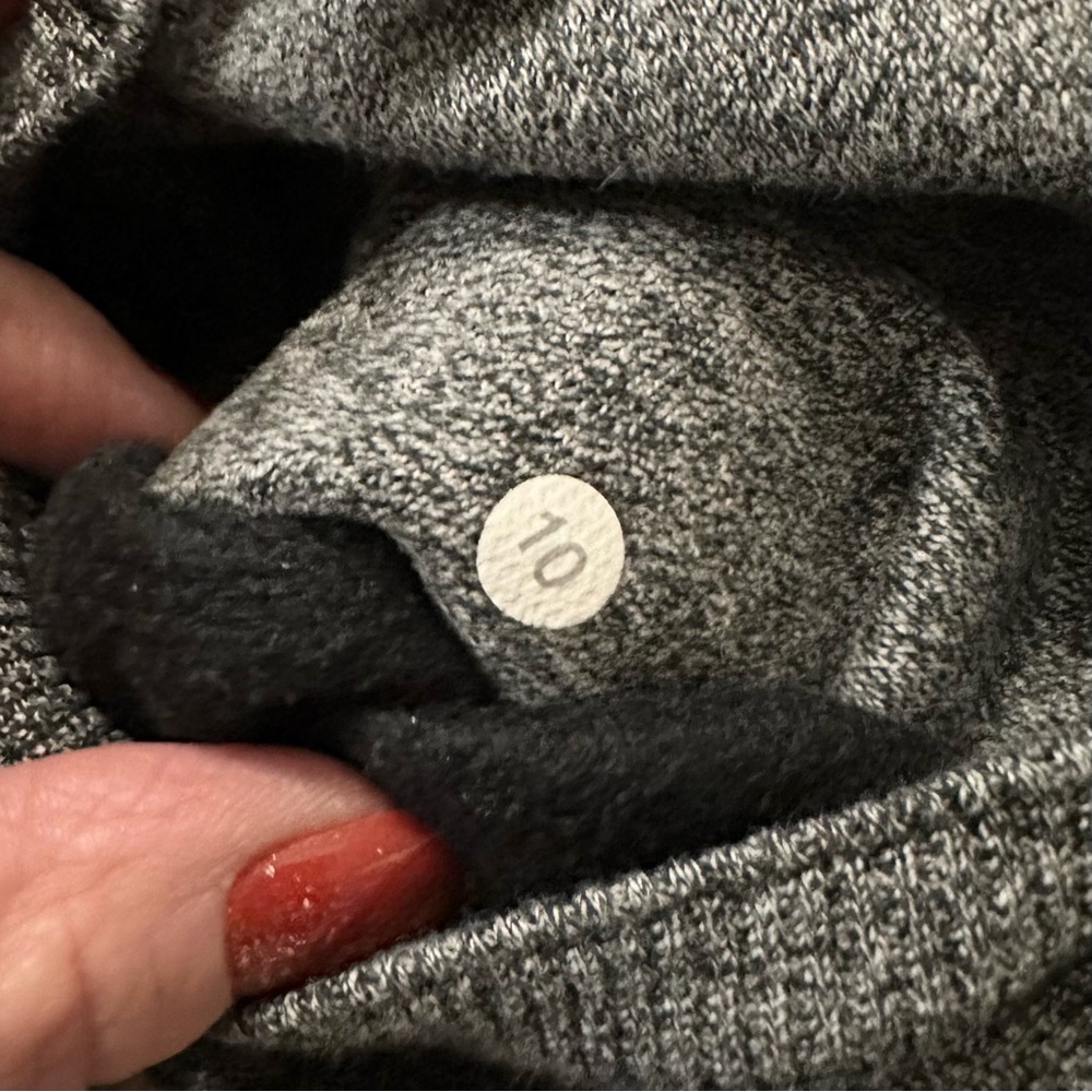 Lululemon Scuba Full Zip Hoodie Sweatshirt Jacket Heathered Gray Size 10 - Picture 9 of 10